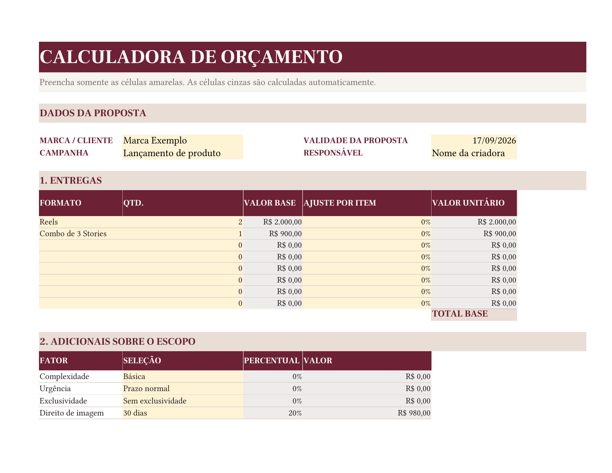 Prévia do material Calculadora Orientativa